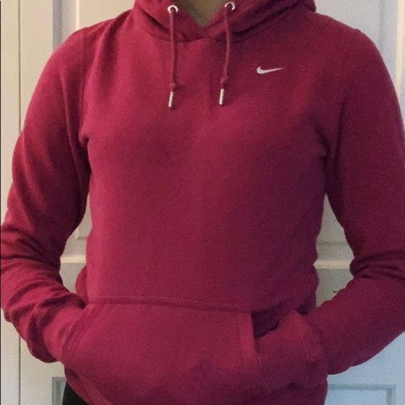 Dark Pink Nike Hoodie - Picture 1 of 5